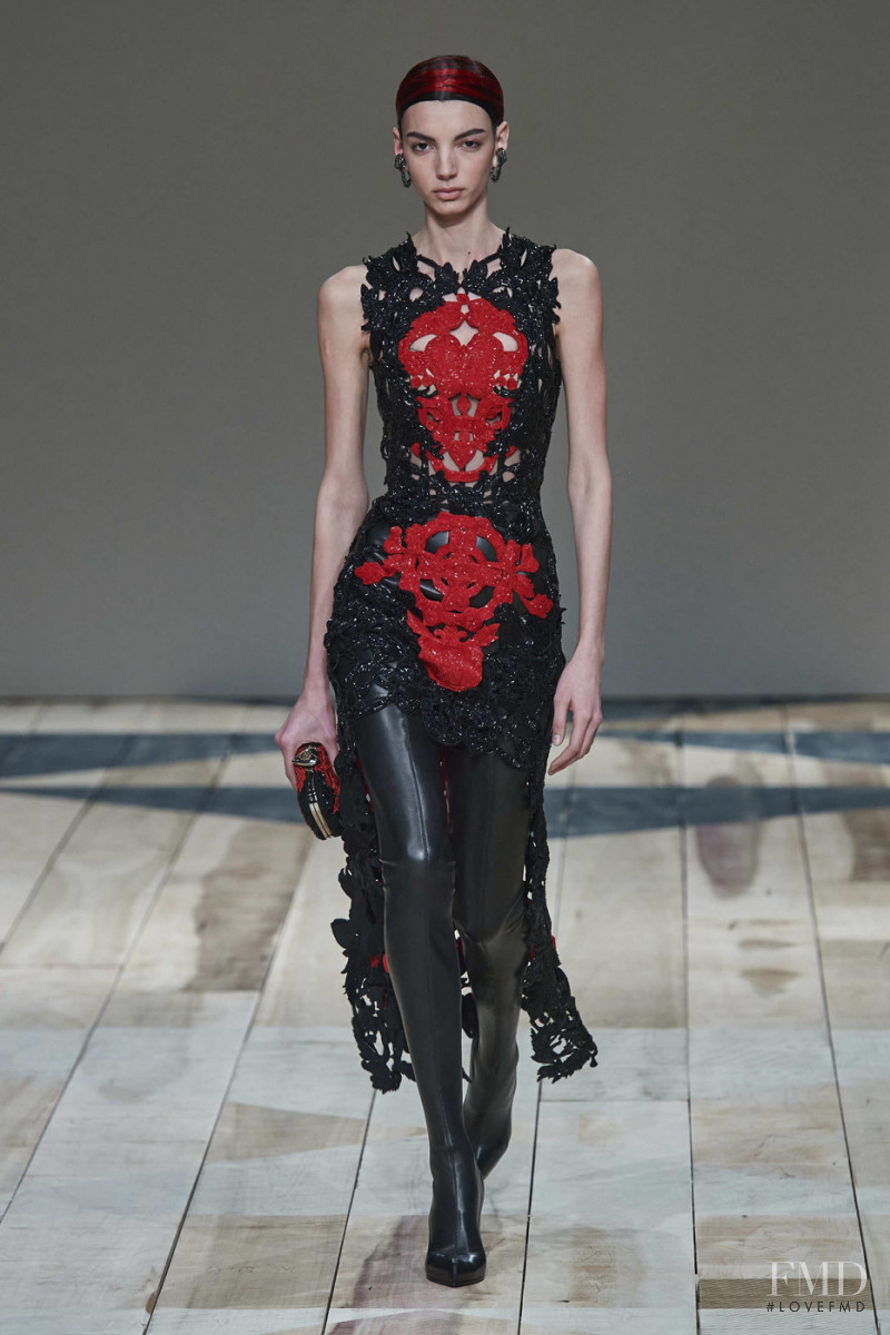 Cynthia Arrebola featured in  the Alexander McQueen fashion show for Autumn/Winter 2020