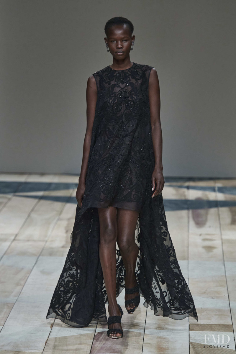 Shanelle Nyasiase featured in  the Alexander McQueen fashion show for Autumn/Winter 2020
