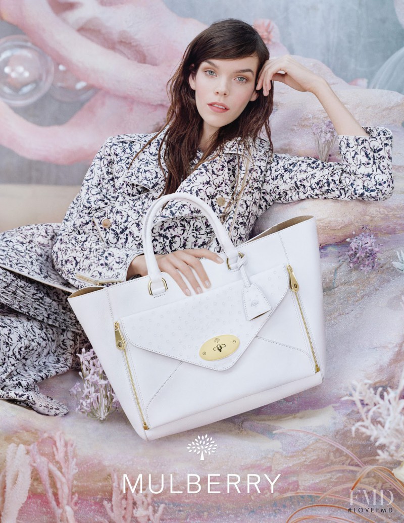 Meghan Collison featured in  the Mulberry advertisement for Spring/Summer 2013