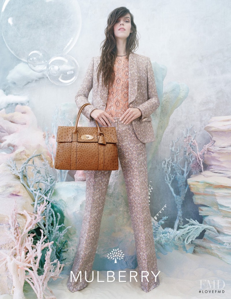 Meghan Collison featured in  the Mulberry advertisement for Spring/Summer 2013