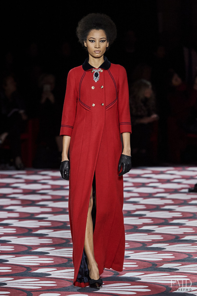 Lineisy Montero featured in  the Miu Miu fashion show for Autumn/Winter 2020