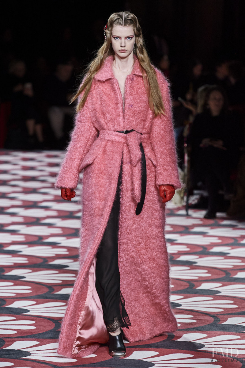 Charlotte Walker featured in  the Miu Miu fashion show for Autumn/Winter 2020