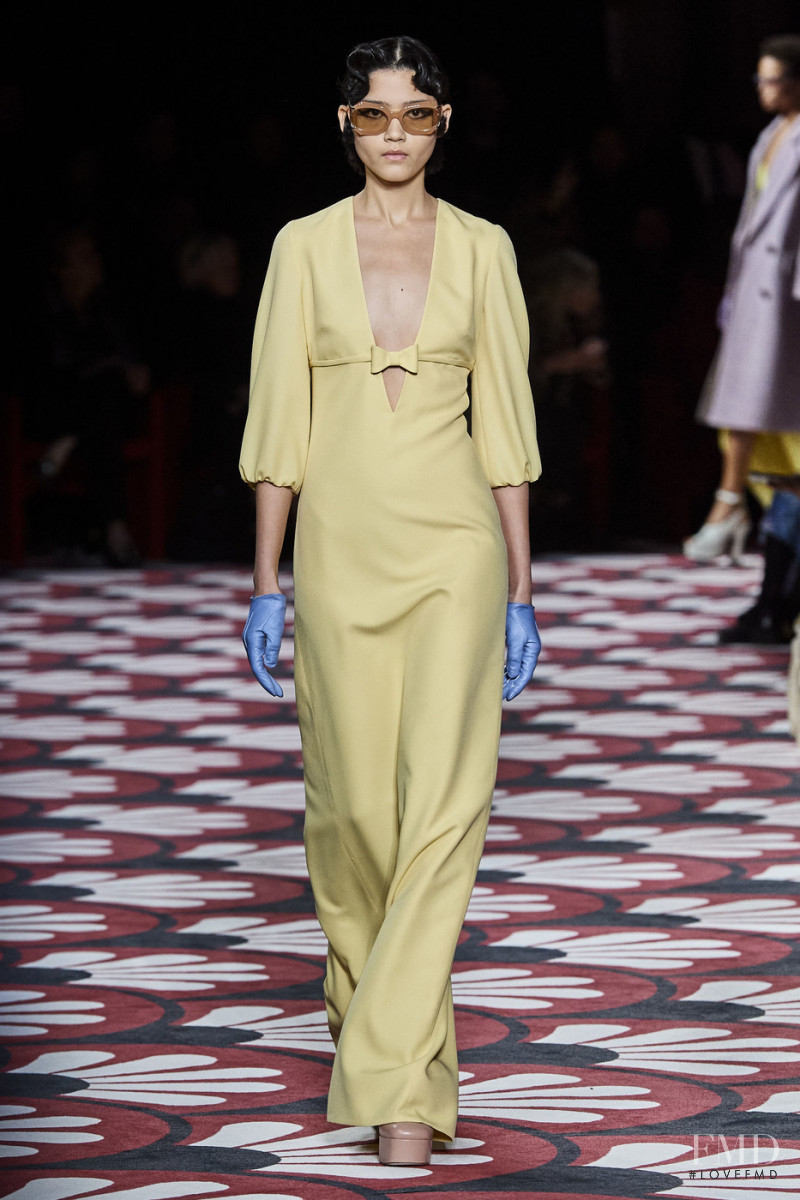 Hannah Locsin featured in  the Miu Miu fashion show for Autumn/Winter 2020