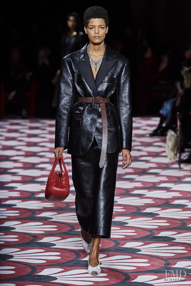 Laiza de Moura featured in  the Miu Miu fashion show for Autumn/Winter 2020