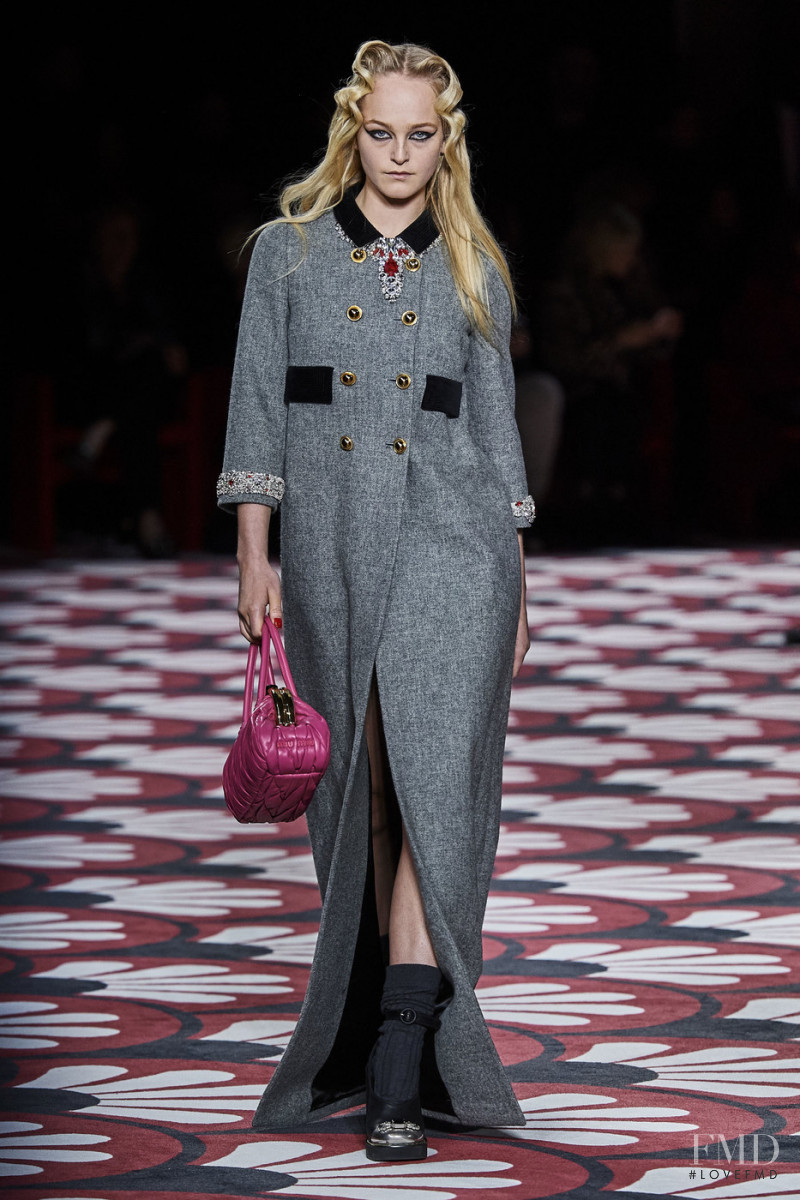 Jean Campbell featured in  the Miu Miu fashion show for Autumn/Winter 2020
