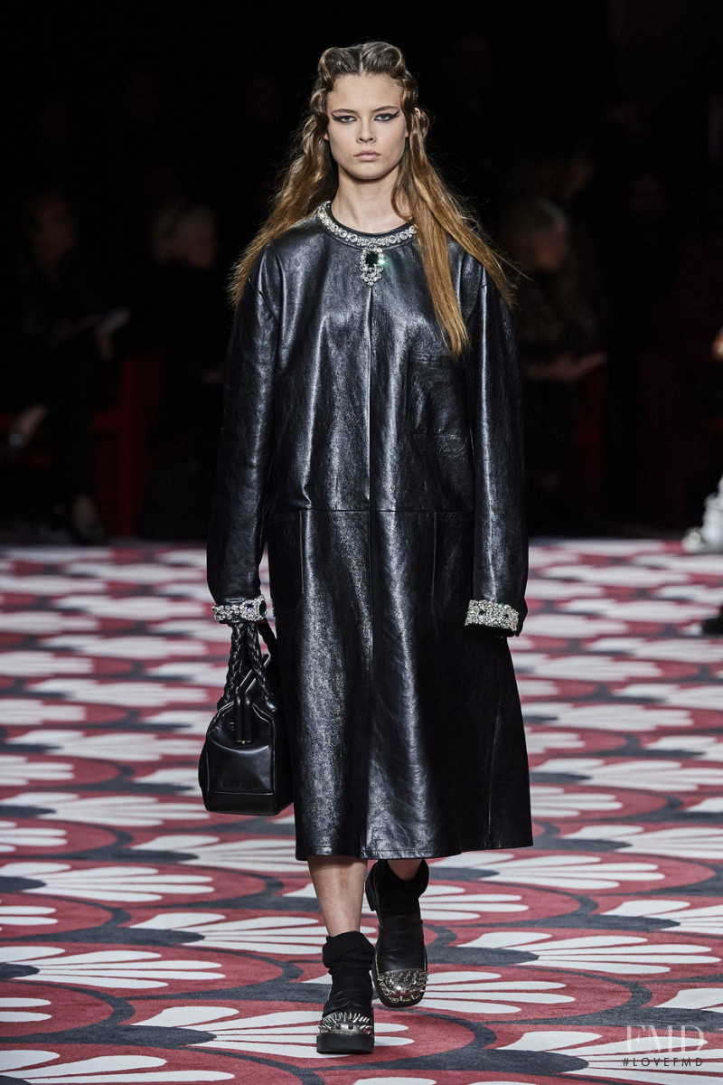 Zoe Petit featured in  the Miu Miu fashion show for Autumn/Winter 2020