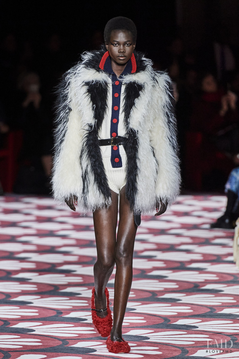 Mammina Aker featured in  the Miu Miu fashion show for Autumn/Winter 2020