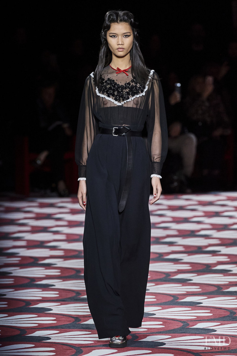 Jinrong Huang featured in  the Miu Miu fashion show for Autumn/Winter 2020