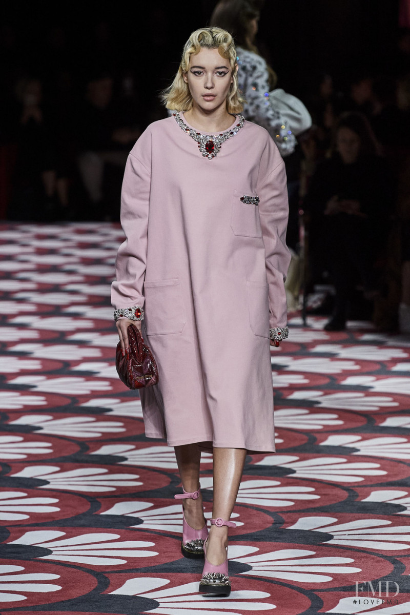 Sarah Snyder featured in  the Miu Miu fashion show for Autumn/Winter 2020