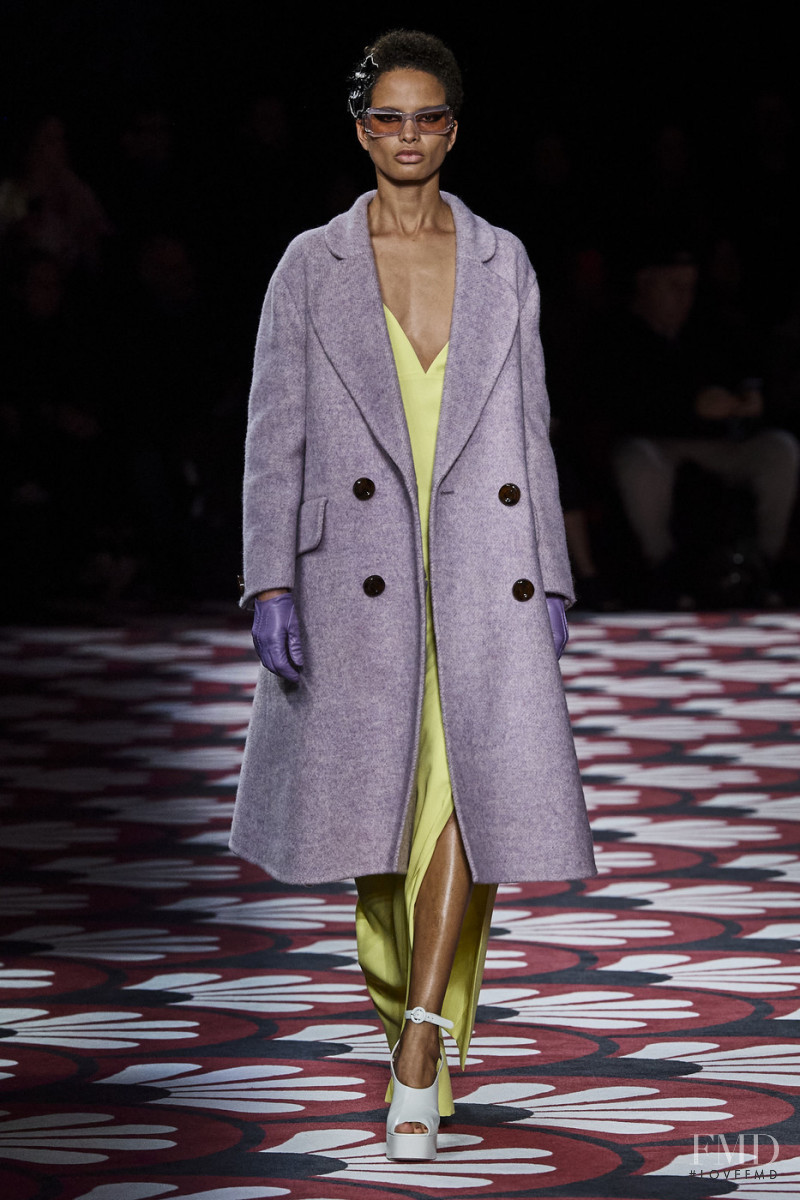 Litza Veloz featured in  the Miu Miu fashion show for Autumn/Winter 2020