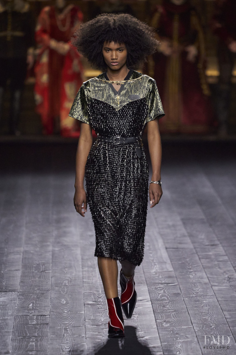 Ambar Cristal Zarzuela featured in  the Louis Vuitton fashion show for Autumn/Winter 2020