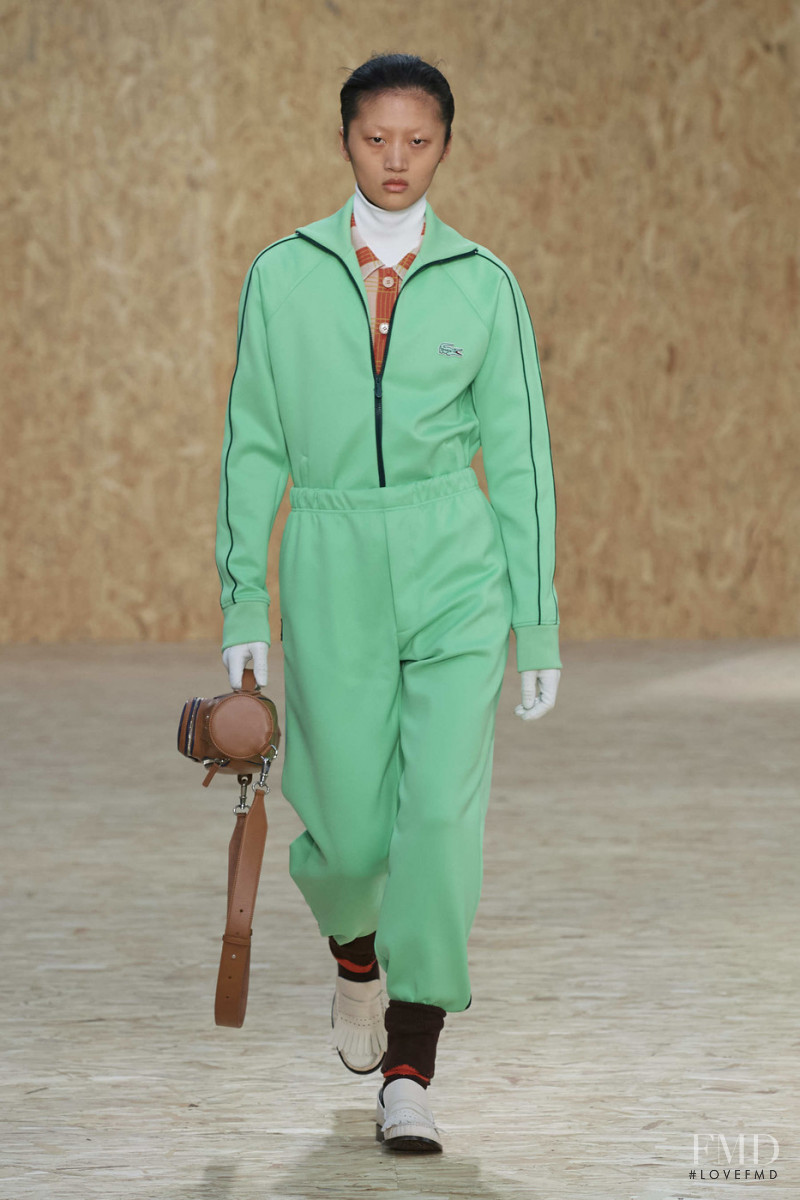Yilan Hua featured in  the Lacoste fashion show for Autumn/Winter 2020