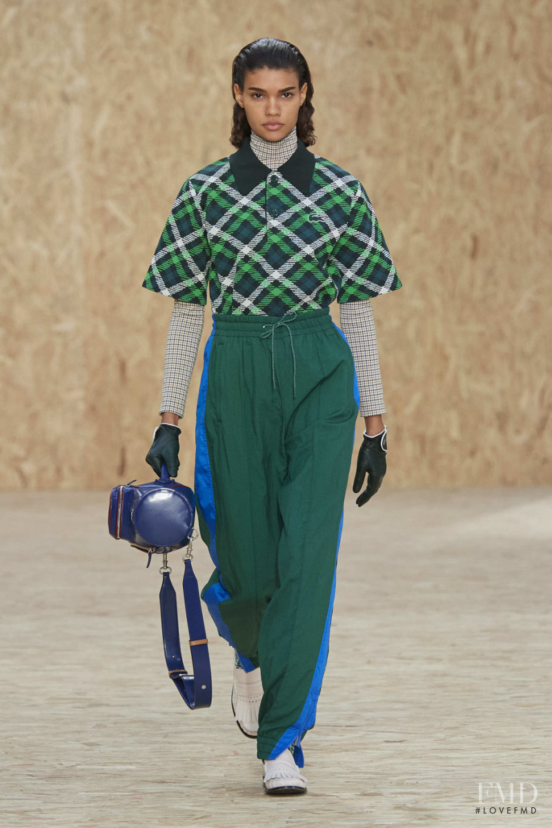 Barbara Valente featured in  the Lacoste fashion show for Autumn/Winter 2020
