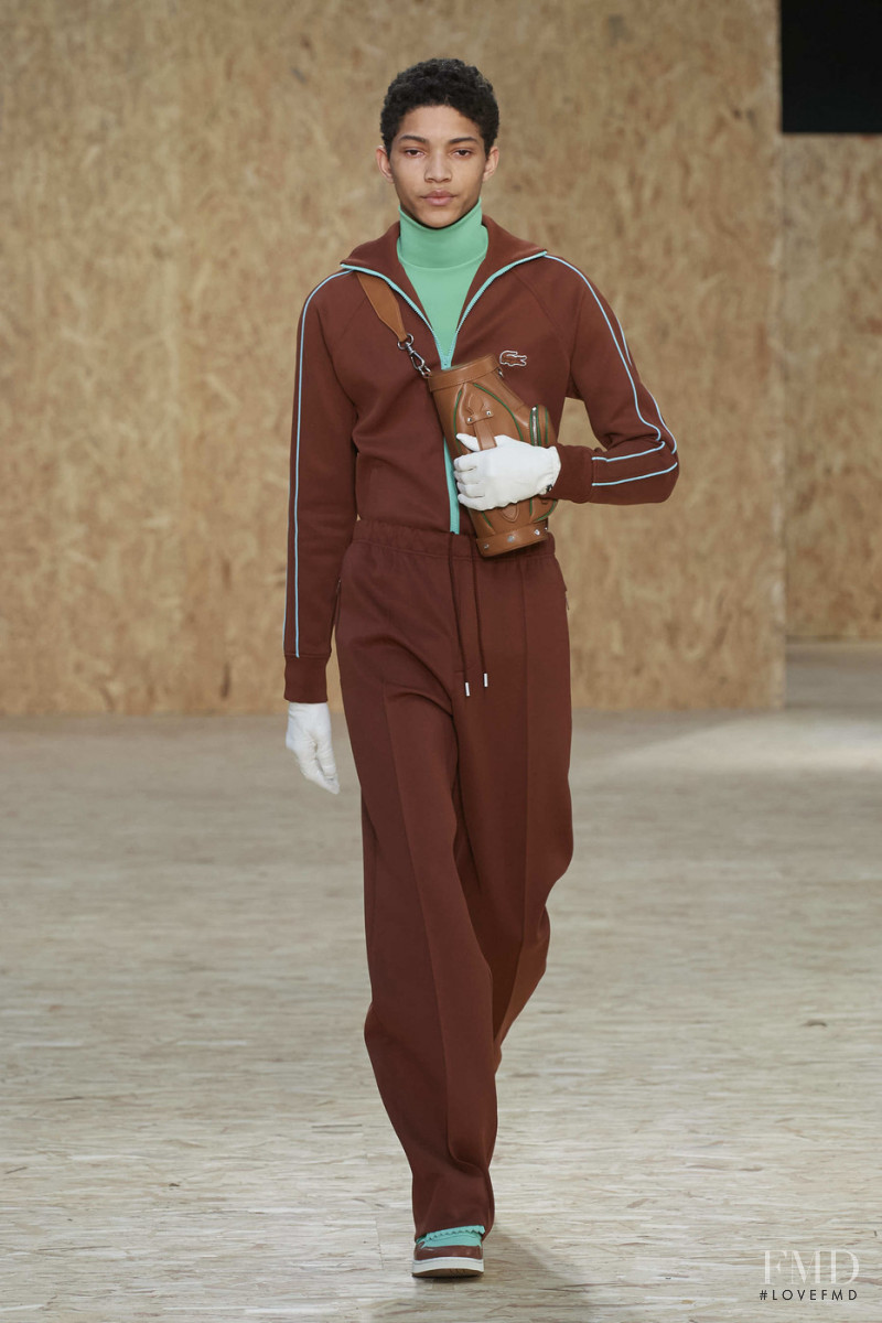 Jeranimo van Russel featured in  the Lacoste fashion show for Autumn/Winter 2020