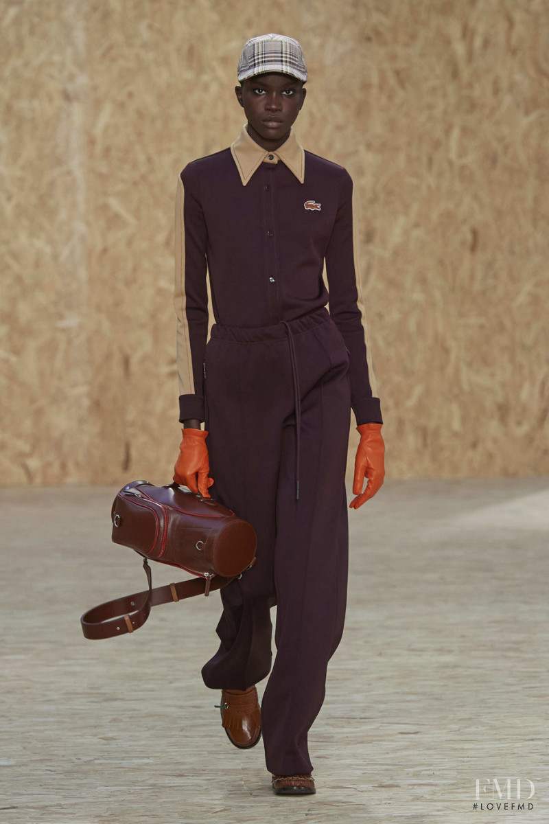 Achenrin Madit featured in  the Lacoste fashion show for Autumn/Winter 2020