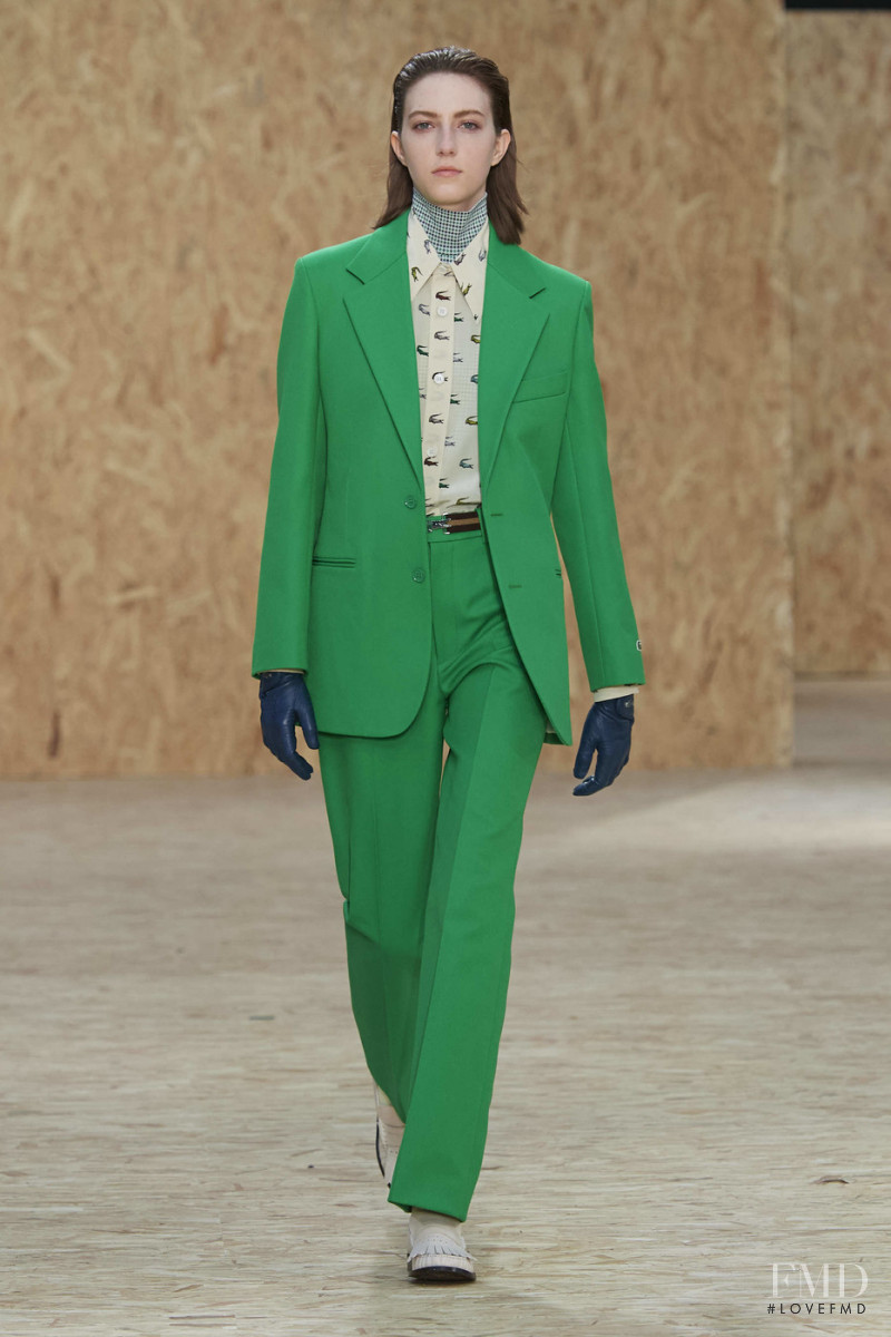 Evelyn Nagy featured in  the Lacoste fashion show for Autumn/Winter 2020