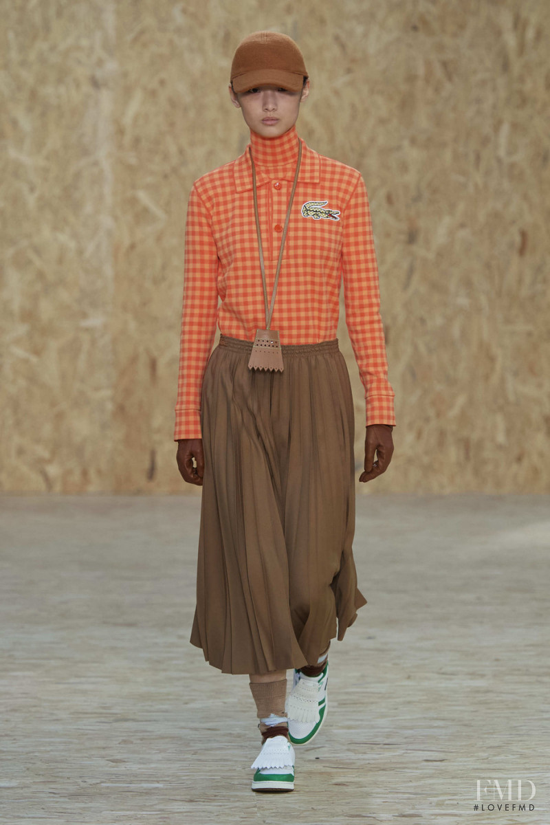 Tinglei Liu featured in  the Lacoste fashion show for Autumn/Winter 2020