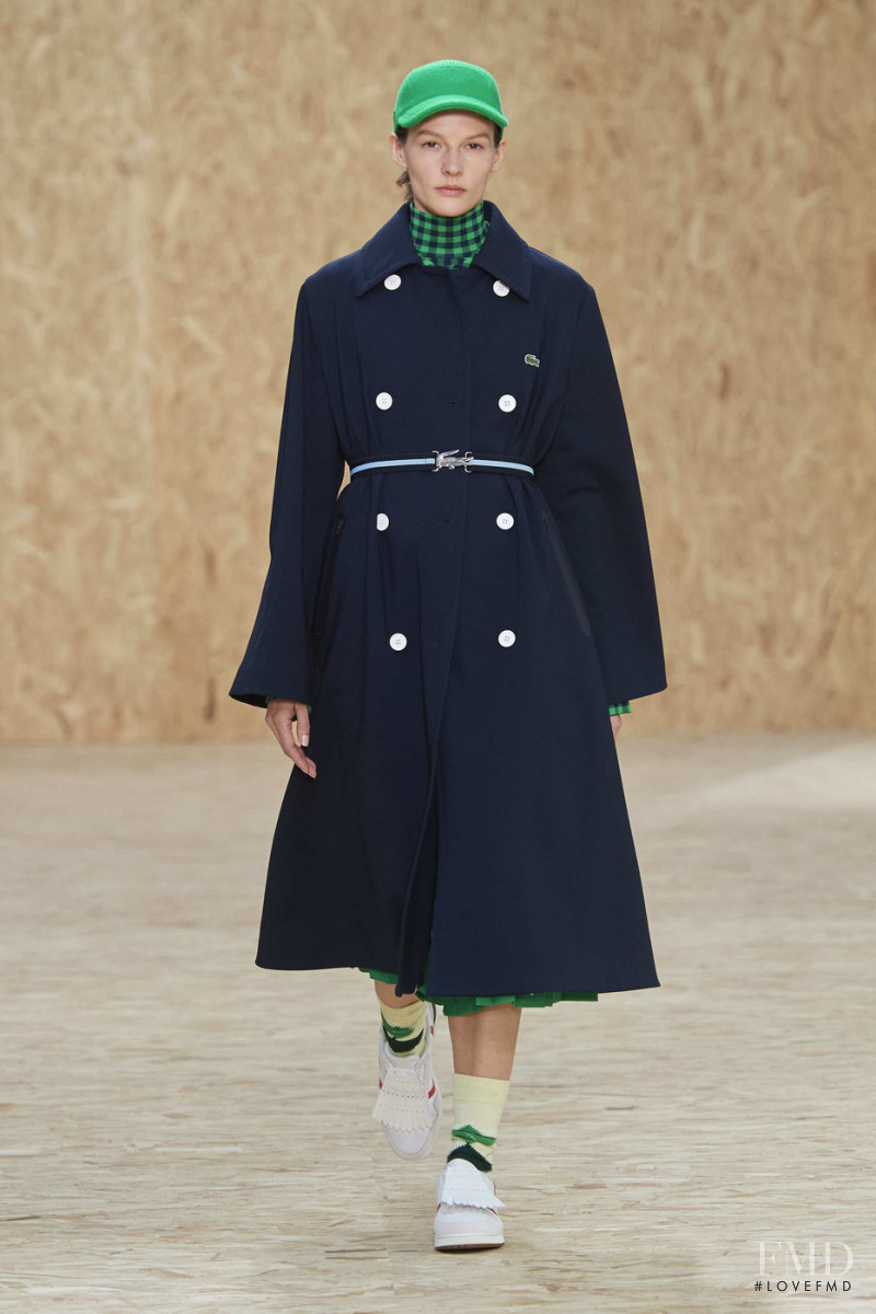 Sara Blomqvist featured in  the Lacoste fashion show for Autumn/Winter 2020