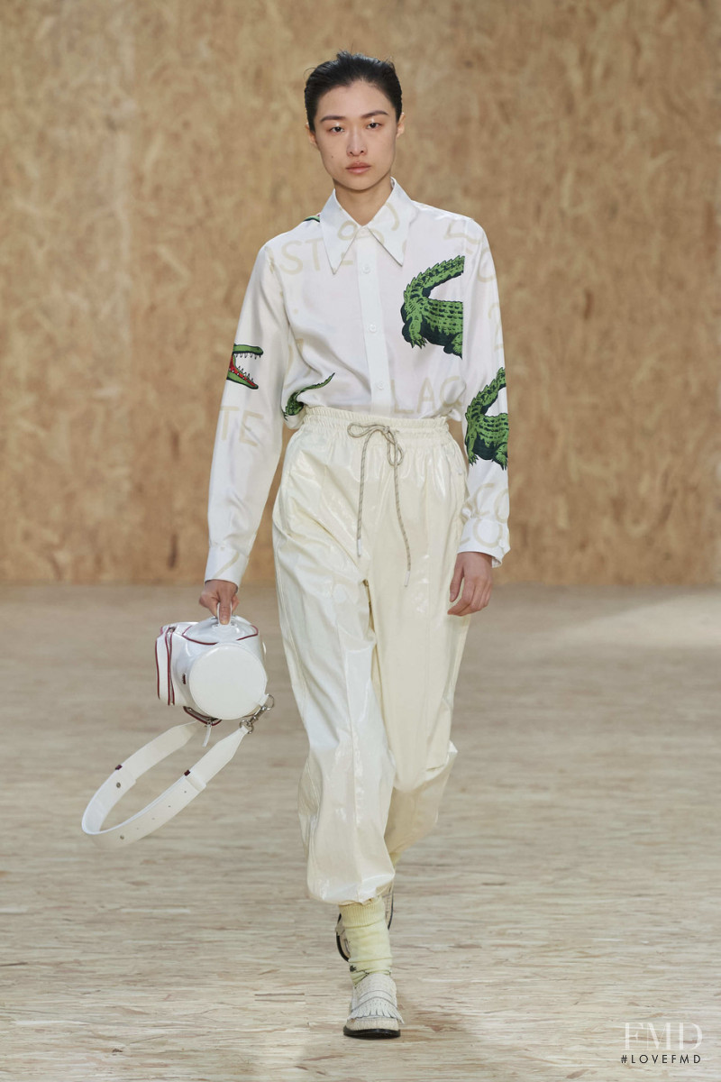 Chu Wong featured in  the Lacoste fashion show for Autumn/Winter 2020