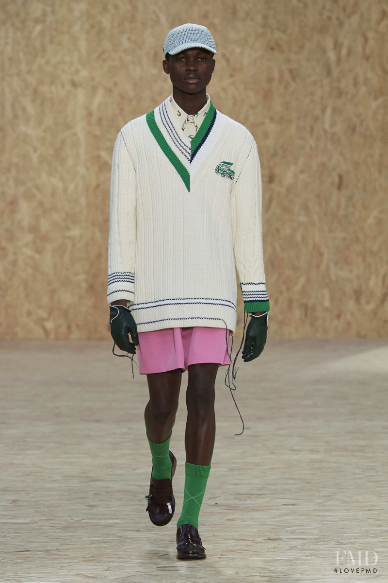 Seth Bedzo featured in  the Lacoste fashion show for Autumn/Winter 2020