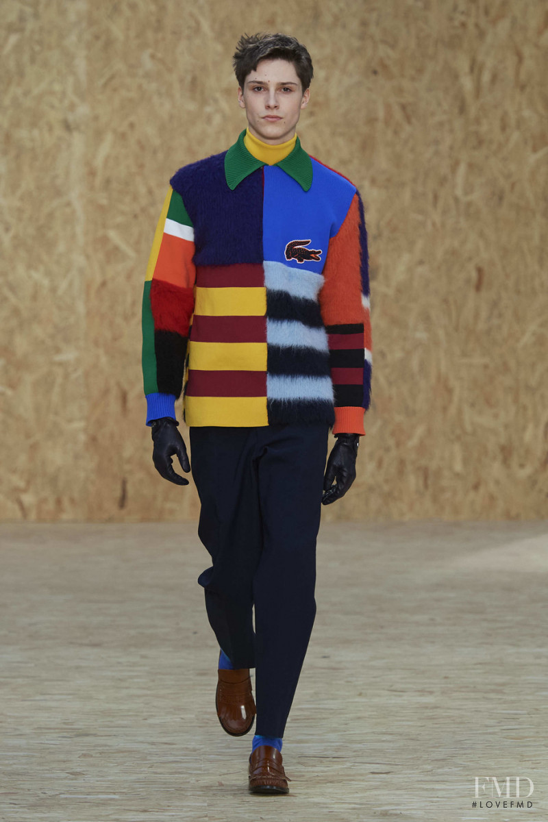 Ole Dautzenberg featured in  the Lacoste fashion show for Autumn/Winter 2020