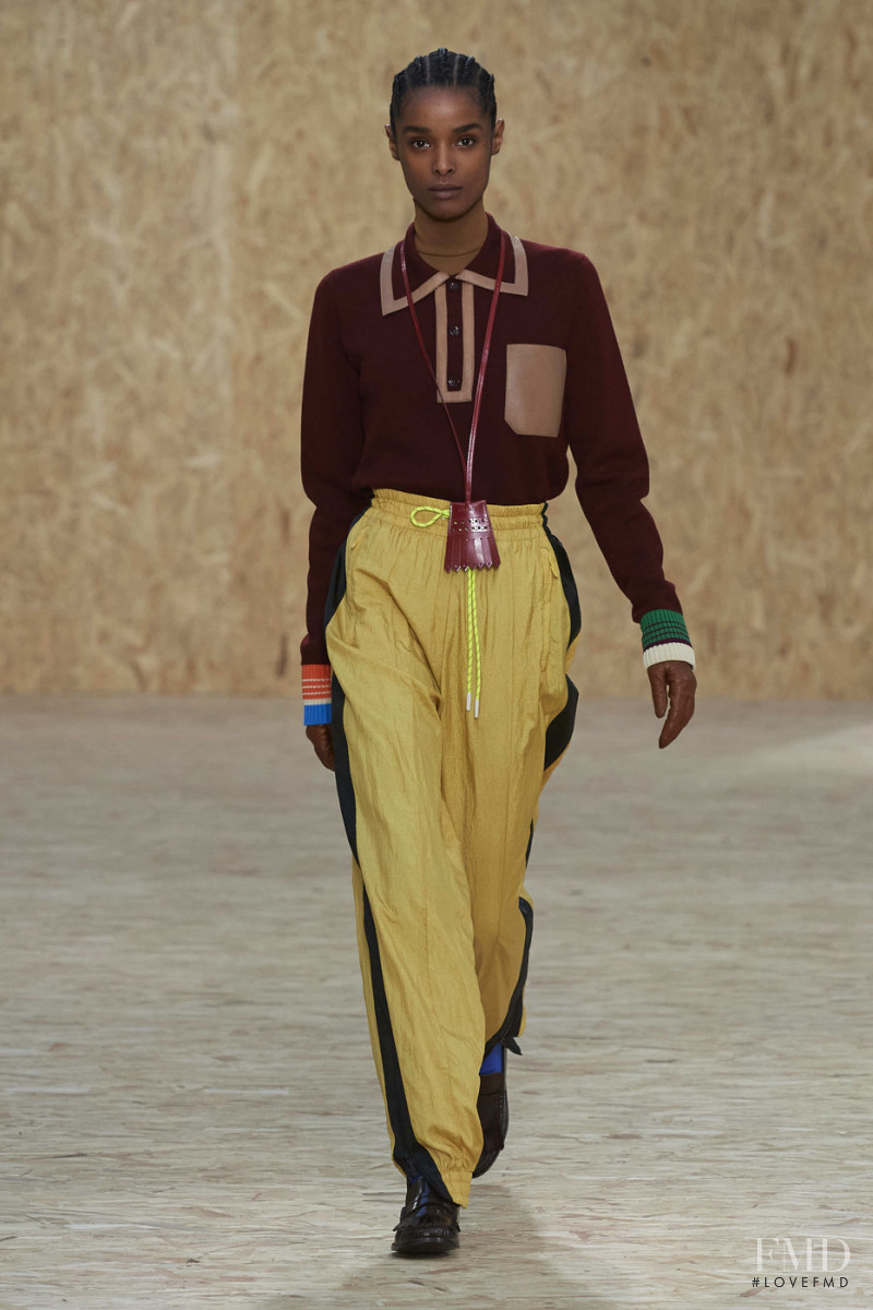 Malika Louback featured in  the Lacoste fashion show for Autumn/Winter 2020