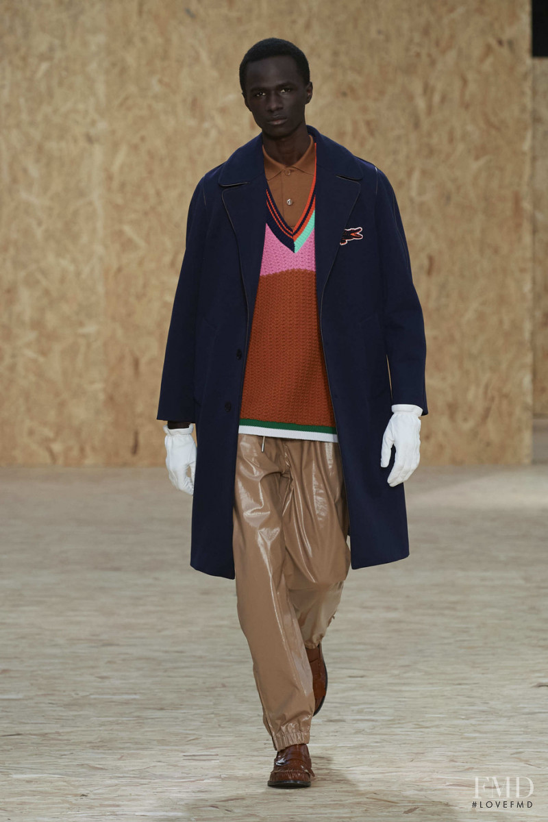 Malick Bodian featured in  the Lacoste fashion show for Autumn/Winter 2020