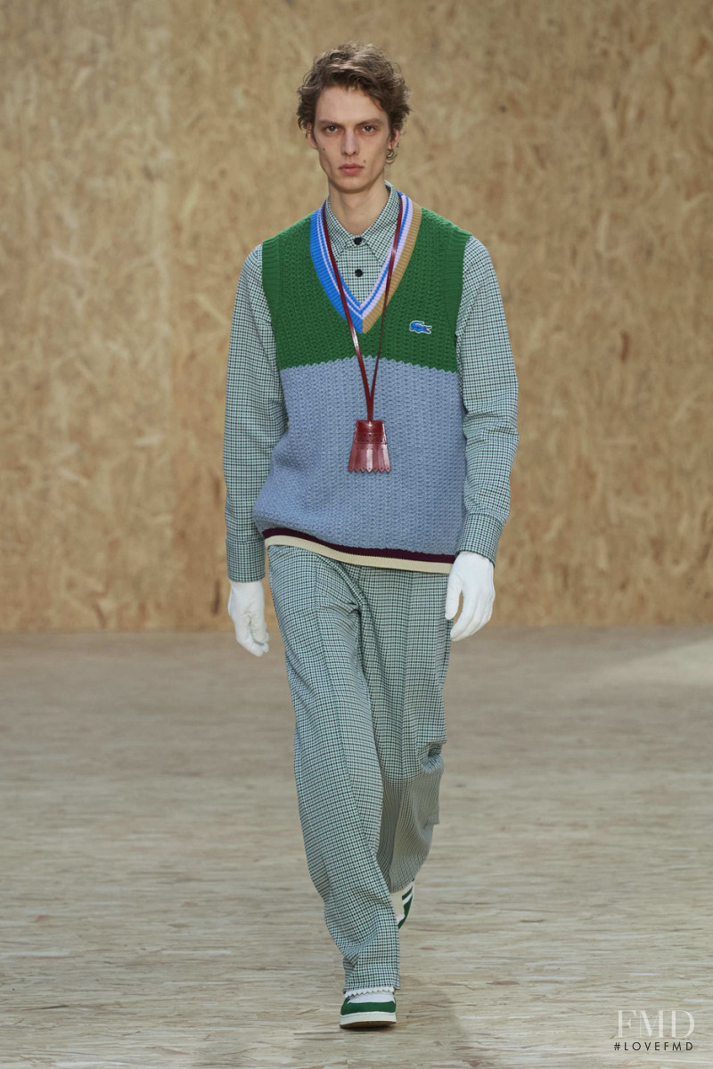 Leon Dame featured in  the Lacoste fashion show for Autumn/Winter 2020