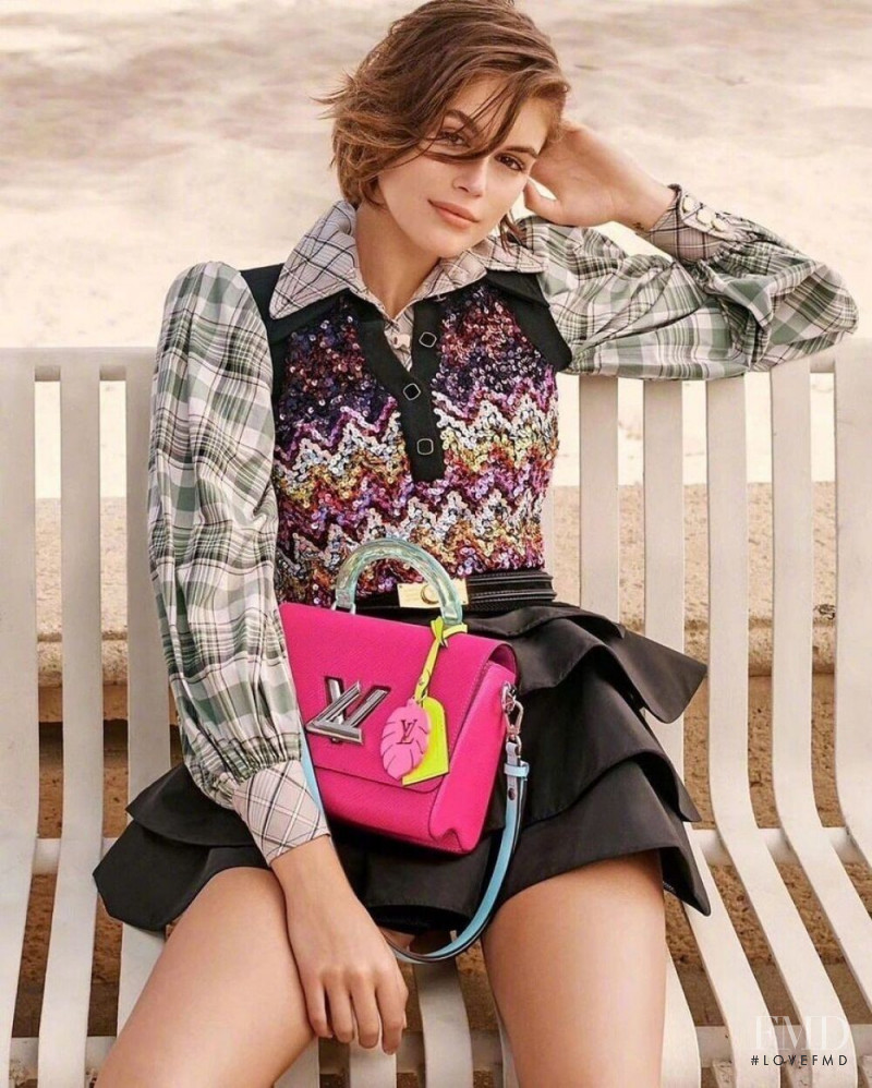 Kaia Gerber featured in  the Louis Vuitton advertisement for Spring/Summer 2020