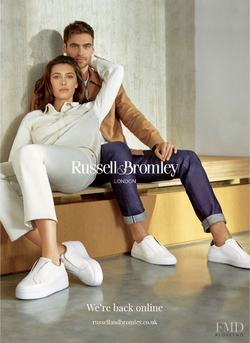 George Alsford featured in  the Russell & Bromley advertisement for Spring/Summer 2020