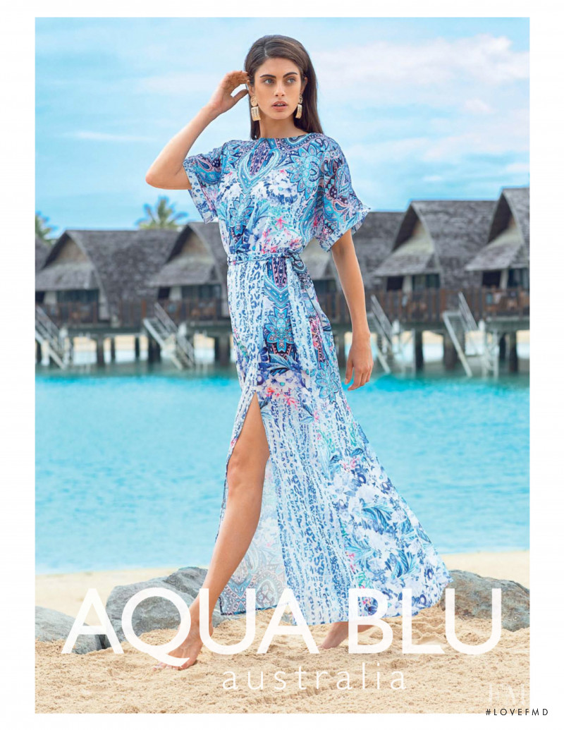 Charlie Robertson featured in  the Aqua Blu advertisement for Spring/Summer 2020