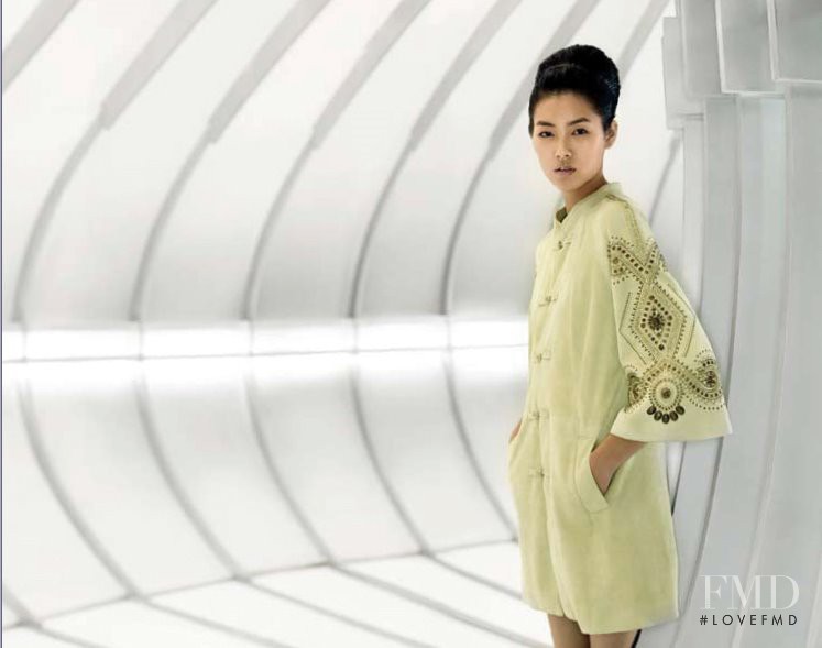 Liu Wen featured in  the Shanghai Tang catalogue for Spring/Summer 2008