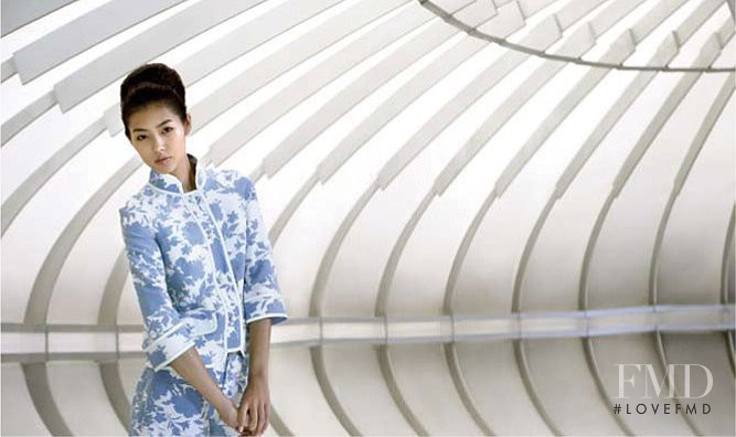 Liu Wen featured in  the Shanghai Tang catalogue for Spring/Summer 2008