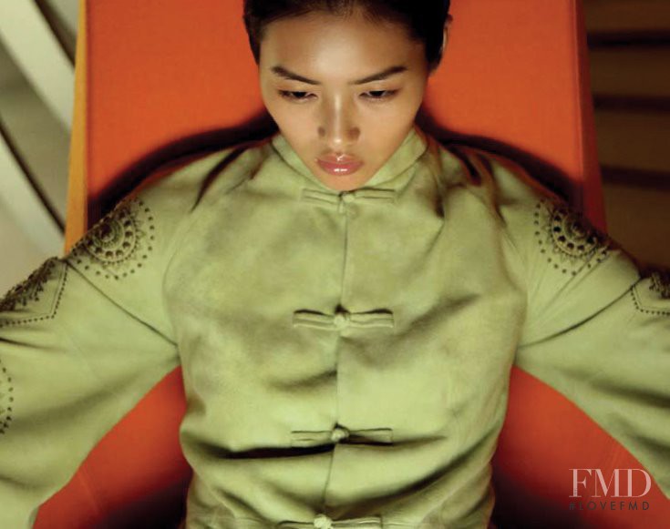 Liu Wen featured in  the Shanghai Tang catalogue for Spring/Summer 2008