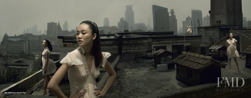 Liu Dan featured in  the Shanghai Tang advertisement for Spring/Summer 2007