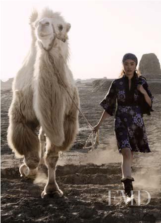 Liu Dan featured in  the Shanghai Tang advertisement for Autumn/Winter 2007