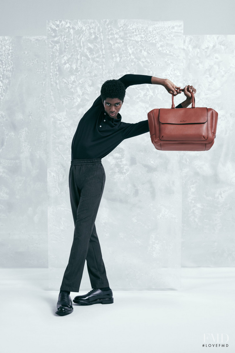 Alton Mason featured in  the Salvatore Ferragamo advertisement for Holiday 2019