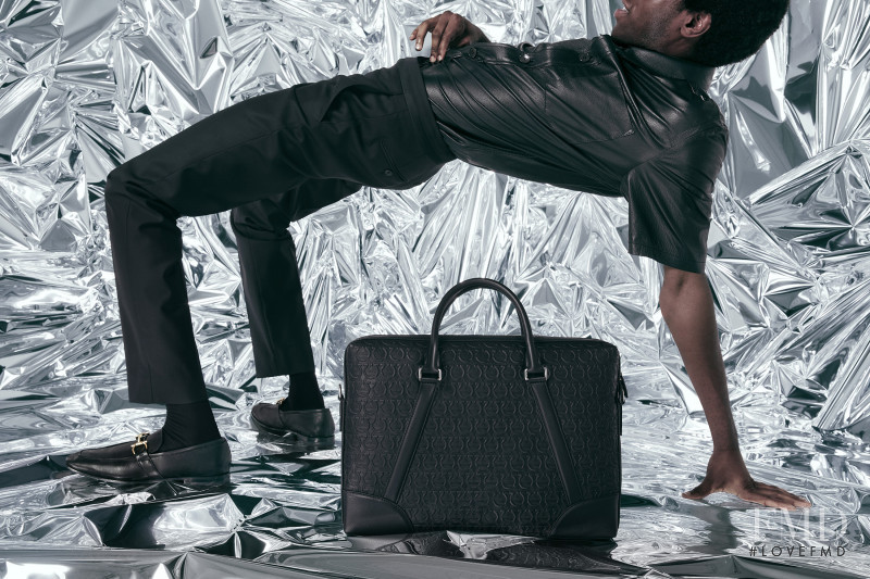 Alton Mason featured in  the Salvatore Ferragamo advertisement for Holiday 2019