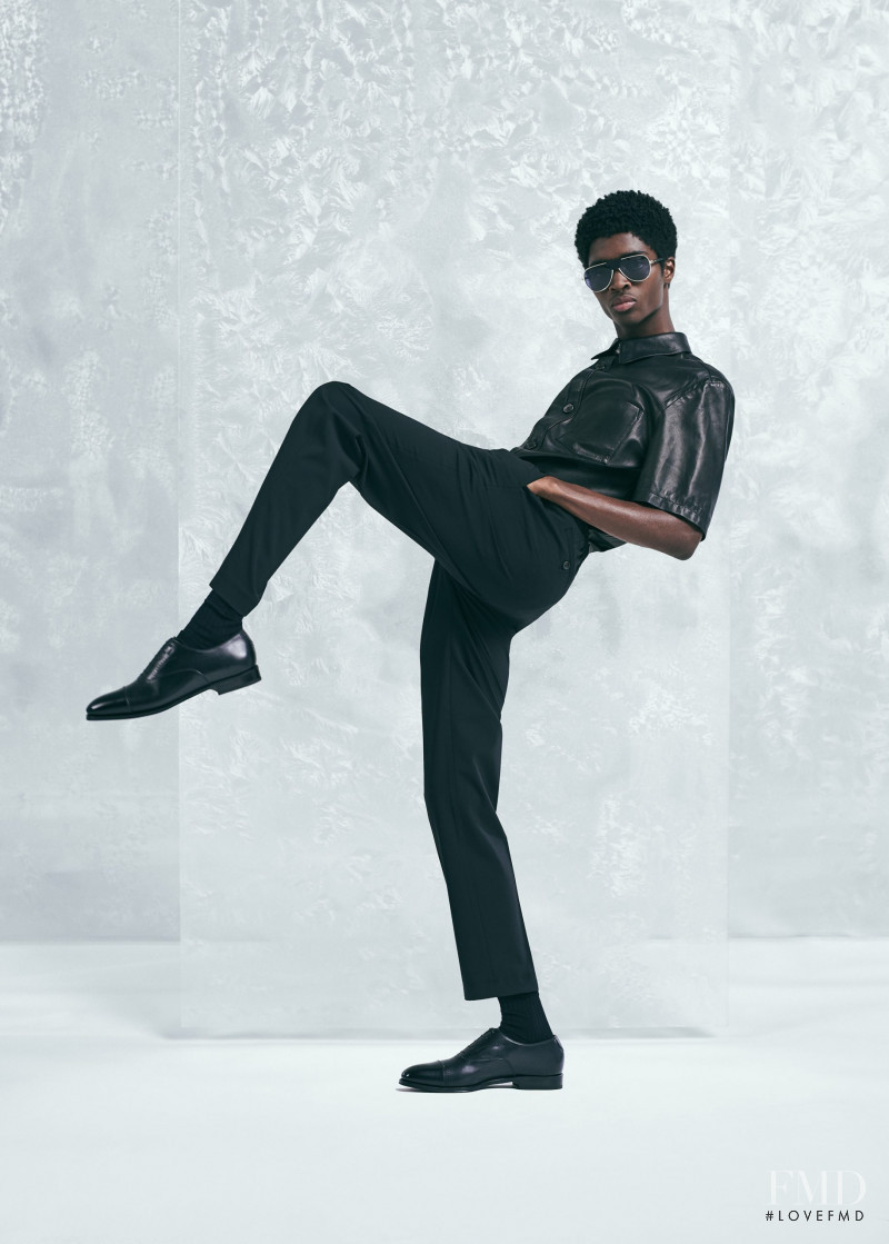 Alton Mason featured in  the Salvatore Ferragamo advertisement for Holiday 2019