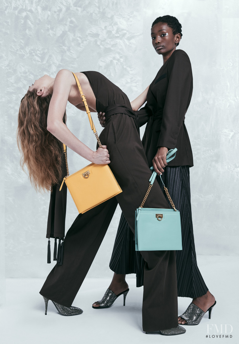 Imari Karanja featured in  the Salvatore Ferragamo advertisement for Holiday 2019