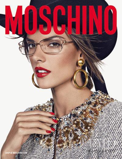 Alessandra Ambrosio featured in  the Moschino advertisement for Autumn/Winter 2012