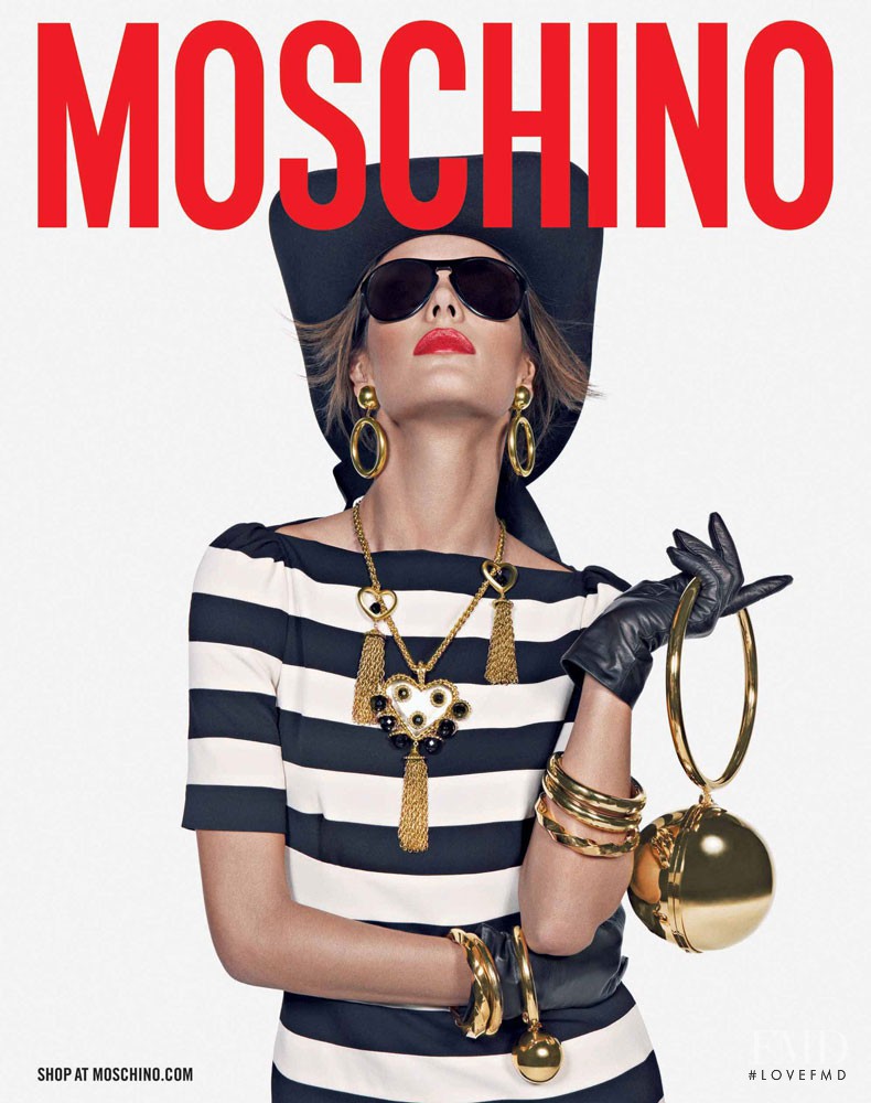 Alessandra Ambrosio featured in  the Moschino advertisement for Autumn/Winter 2012