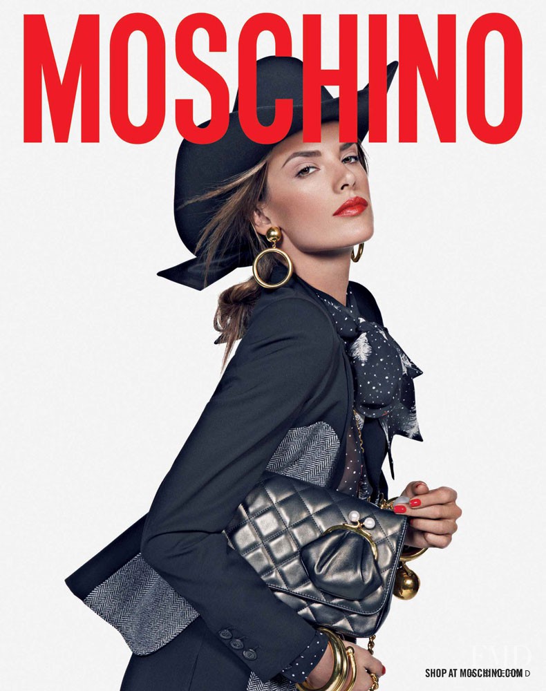 Alessandra Ambrosio featured in  the Moschino advertisement for Autumn/Winter 2012