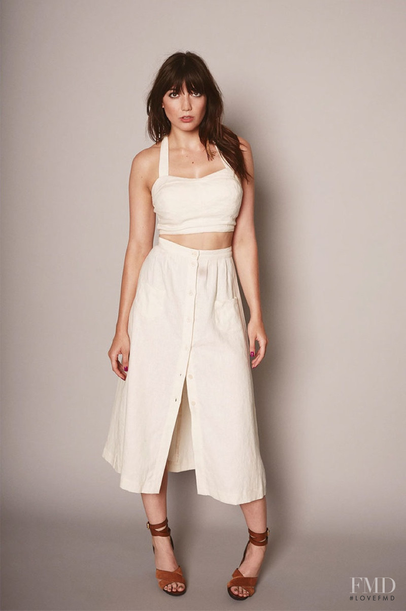 Daisy Lowe featured in  the Reformation \'\'I\'m Up Here\'\' Collection for Busty Girls lookbook for Summer 2015