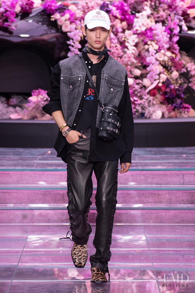 Taemin Park featured in  the Versace fashion show for Spring/Summer 2020