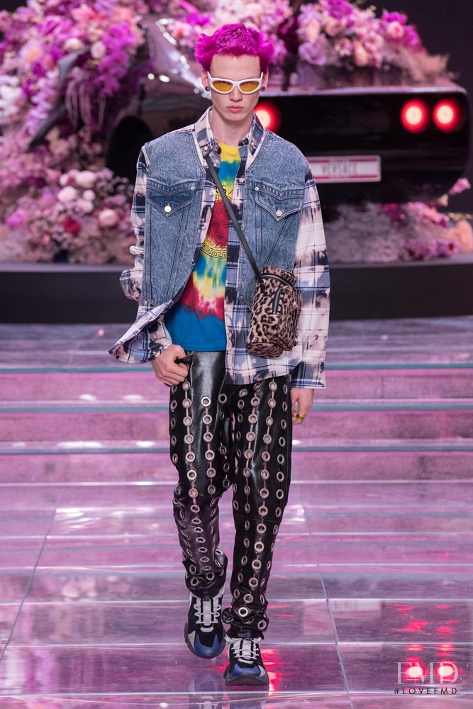 Stas Zienkiewicz featured in  the Versace fashion show for Spring/Summer 2020