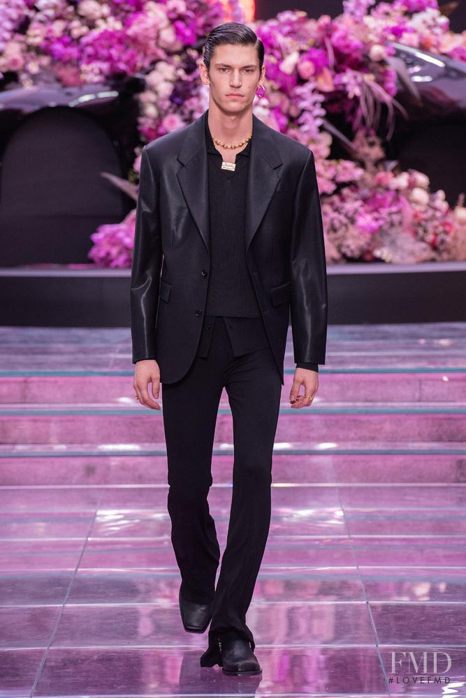 Justin Eric Martin featured in  the Versace fashion show for Spring/Summer 2020