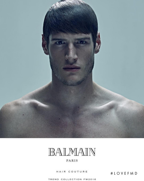 Ryan Tift featured in  the Balmain Hair Couture advertisement for Autumn/Winter 2016