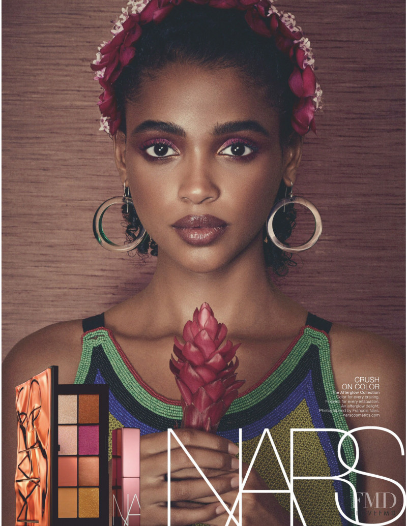 Aya Jones featured in  the Nars Cosmetics advertisement for Spring/Summer 2020