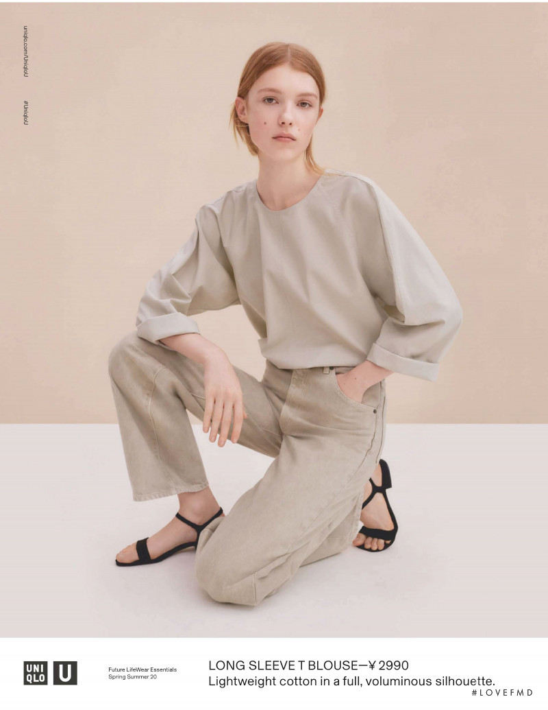 Yeva Podurian featured in  the Uniqlo advertisement for Spring/Summer 2020